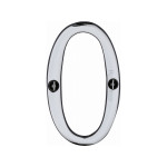 M Marcus Heritage Brass Numeral 0 - Face Fix 76mm Slimline font